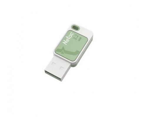 Флеш карта Netac UA31 NT03UA31N-128G-32GN 128Gb, USB 3.2, запись 45 Мб/сек, чтение 110 Мб/сек, пластик, зеленый/белый