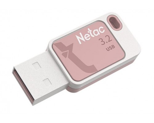 Флеш карта Netac UA31 NT03UA31N-256G-32PK 256Gb, USB 3.2, запись 45 Мб/сек, чтение 110 Мб/сек, пластик, розовый/белый