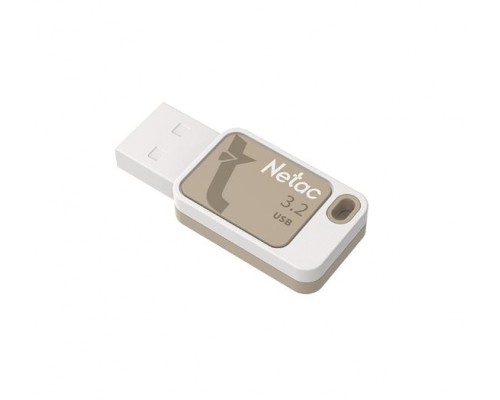 Флеш карта Netac UA31 NT03UA31N-512G-32YE 512Gb, USB 3.2, запись 45 Мб/сек, чтение 110 Мб/сек, пластик, желтый/белый