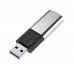 Флеш карта Netac US2 NT03US2N-128G-32SL 128Gb, USB 3.2, запись  500 Мб/сек, чтение  550 Мб/сек, сплав цинка, серебристый