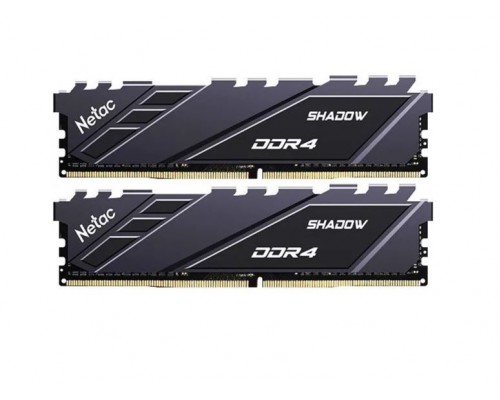 Оперативная память 32GB Netac Shadow NTSDD4P32DP-32E (16Gbx2) DDR4, 3200 MHz, 25600 Мб/с, CL16, 1.35 В (DIMM) Grey