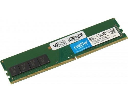 Оперативная память 16GB Crucial Value CT16G4DFS832A DDR4, 3200 MHz, 25600 Мб/с, CL22, 1.2 В (DIMM)