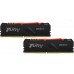 Оперативная память 32GB Kingston Fury Beast RGB KF432C16BBAK2/32 (2x16GB KIT) DDR4, 3200 MHz, 25600 Мб/с, CL16, 1.35 В (DIMM)