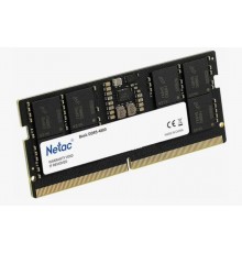 Оперативная память 8GB Netac NTBSD5N48SP-08 DDR5, 4800 MHz, 38400 Мб/с, CL40, 1.1 В (SO-DIMM)                                                                                                                                                             