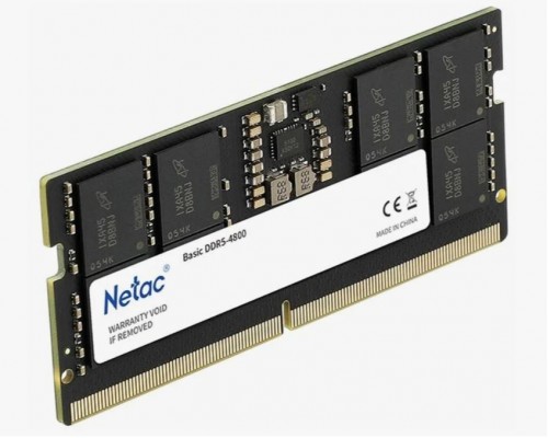 Оперативная память 8GB Netac NTBSD5N48SP-08 DDR5, 4800 MHz, 38400 Мб/с, CL40, 1.1 В (SO-DIMM)