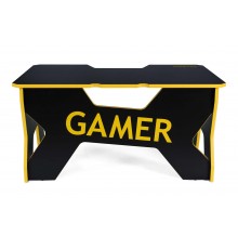 Компьютерный стол Generic Comfort Gamer2/DS/NY (150х90х75h см) ЛДСП, цвет  черный/желтый                                                                                                                                                                  