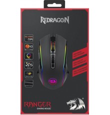 Мышь Redragon Ranger M910 проводная, оптическая, 12400 dpi, USB, RGB подсветка, цвет  черный                                                                                                                                                              