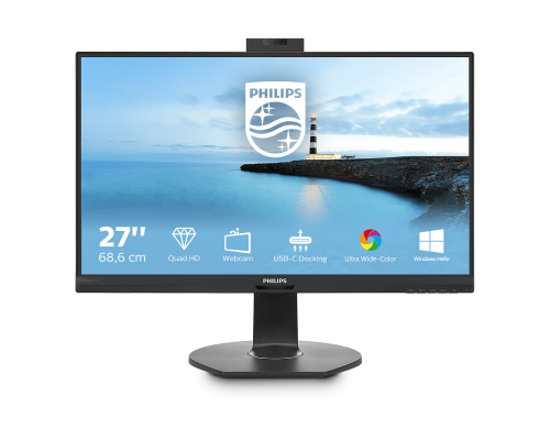 Монитор LCD 27'' 16:9 2560х1440(WQHD) IPS, nonGLARE, 350cd/m2, H178°/V178°, 1000:1, 50M:1, 16.7M, 5ms, HDMI, 2xDP, USB-Hub, Height adj, Tilt, Swivel, Speakers, 3Y, camera, Black