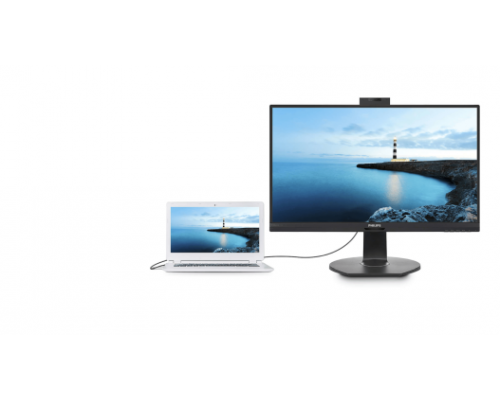 Монитор LCD 27'' 16:9 2560х1440(WQHD) IPS, nonGLARE, 350cd/m2, H178°/V178°, 1000:1, 50M:1, 16.7M, 5ms, HDMI, 2xDP, USB-Hub, Height adj, Tilt, Swivel, Speakers, 3Y, camera, Black