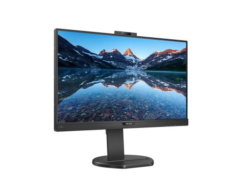 Монитор LCD 23.8'' 16:9 1920х1080(FHD) IPS, nonGLARE, 250cd/m2, H178°/V178°, 1000:1, 50M:1, 16,7 миллионов цветов, 4ms, VGA, HDMI, DP, USB-Hub, Height adj, Tilt, Swivel, Speakers, 3Y, веб-камера, Black