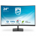 Монитор LCD 23.6'' [16:9] 1920х1080(FHD) VA, Curved, nonGLARE, Нет, 75 Гц, 250cd/m2, H178°/V178°, 3000:1, 16,7 миллионов цветов, 4ms, VGA, HDMI, Tilt, 2Y, Black