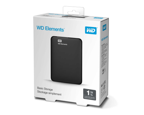 Внешний жёсткий диск WD Elements Portable WDBUZG0010BBK-WESN 1000ГБ 2,5