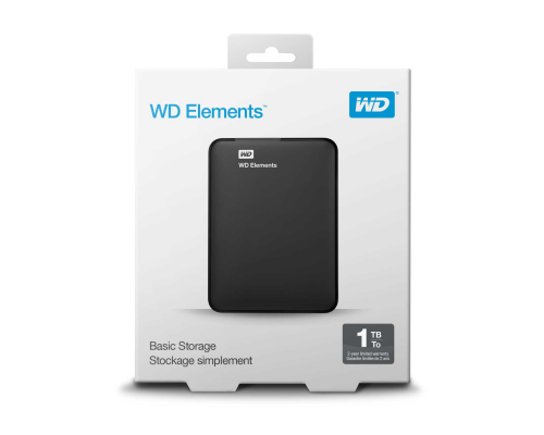 Внешний жёсткий диск WD Elements Portable WDBUZG0010BBK-WESN 1000ГБ 2,5