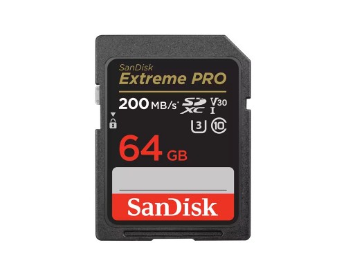 Карта памяти SanDisk Extreme PRO 64GB SDXC Memory Card 200MB/s