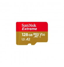 Карта памяти SanDisk Extreme microSD UHS I Card 128GB for 4K Video on Smartphones, Action Cams & Drones 190MB/s Read, 90MB/s Write, Lifetime Warranty                                                                                                     