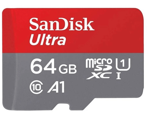 Карта Памяти SanDisk 64GB Ultra® microSDXC 120MB/s  A1 Class 10 UHS-I