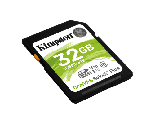 Карта памяти Kingston 32GB SDHC Canvas Select Plus 100R C10 UHS-I U1 V10 EAN: 740617297904