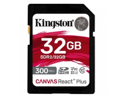 Карта памяти Kingston 32GB Canvas React Plus SDHC UHS-II 300R/260W U3 V90