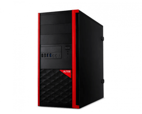 Компьютер Altos P10 F7/Intel Core i5-11400 2.60GHz Hexa/8GB+256GB SSD/GF RTX3060 12GB/noOS/3Y/BLACK+RED