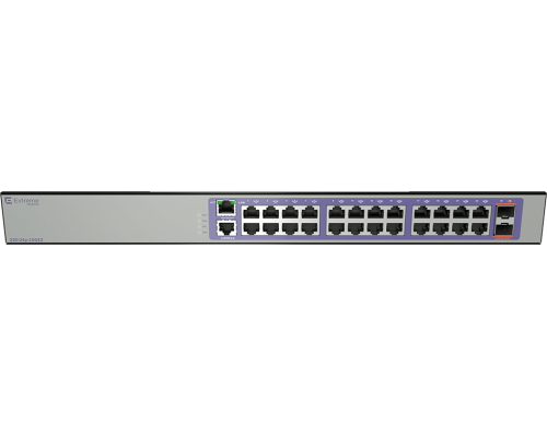 Коммутатор 220-Series 24 port 10/100/1000BASE-T PoE+, 2 10GbE unpopulated SFP+ ports, 1 Fixed AC PSU, 1 RPS port, L2 Switching with RIP and Static Routes, 1 country-specific power cord