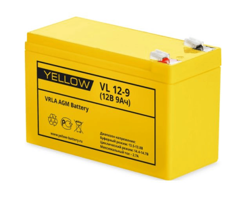 АКБ YELLOW BATTERY VL 12-9