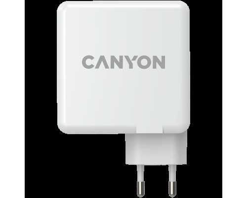 Адаптер питания Canyon, GAN 100W charger  Input:  100V-240V Output: USB-C1/C2: 5V 3A , 9V 3A , 12V 3A , 15V 3A , 20V 5A  USB-A 1/A2: 4.5V/5A, 5V/4.5A, 9V/3A, 12V/2.5A,  20V/1.5A  C1+C2 : 65W + 30W? C1+A1 : 65W + 30W ? C1+A2 : 65W + 30W ?C1+A1+A2 : 65