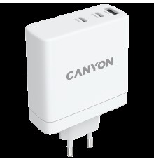 Адаптер питания Canyon, Wall charger with 1USB-A, 2 USB-C. Input:100-240V~50/60Hz, 2.0A Max. USB-A Output: 5V /9V /12V/20V /28V Max Output Current:5.0A max                                                                                               