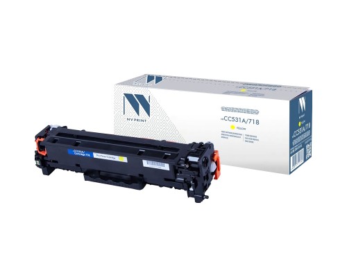 Тонер-картридж NVP NV-CC532A/NV-718 Yellow универсальные для HP/Canon Color LaserJet CP2024/ CP2024n/ CP2024dn/ CP2025/ CP2025n/ CP2025dn/ CP2026/ CP2026n/ CP2026dn/ CP2027/ CP2027n/ CP2027dn/ LBP 7200 i-Sensys 7200cdn/ 7210/ 7210Cdn/ 7660/ 7660Cdn/