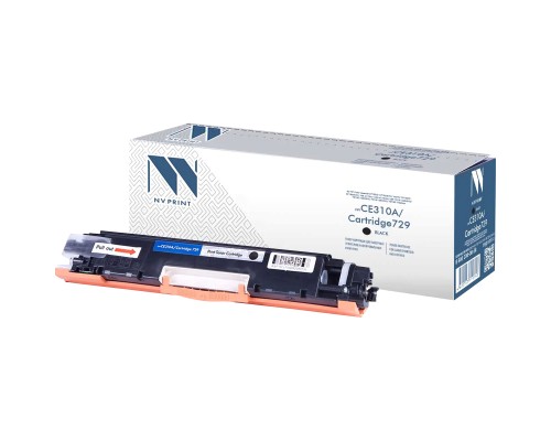 Тонер-картридж NVP NV-CE310A/NV-729 Black для HP Color LaserJet CP1025/ CP1025nw/ M275/ CP1025/ CP1025nw/ 100 M175a/ 100 M175nw/ LBP 7010 i-Sensys/ 7010C i-Sensys/ 7018 i-Sensys/ 7018C i-Sensys (1200k)