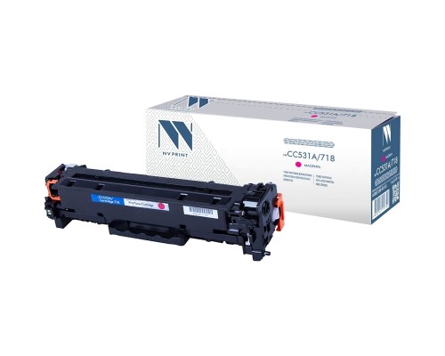 Тонер-картридж NVP NV-CC533A/NV-718 Magenta универсальные для HP/Canon Color LaserJet CP2024/ CP2024n/ CP2024dn/ CP2025/ CP2025n/ CP2025dn/ CP2026/ CP2026n/ CP2026dn/ CP2027/ CP2027n/ CP2027dn/ LBP 7200 i-Sensys 7200cdn/ 7210/ 7210Cdn/ 7660/ 7660Cdn/