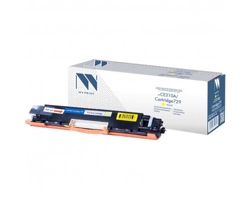 Тонер-картридж NVP NV-CE312A/NV-729 Yellow для HP Color LaserJet CP1025/ CP1025nw/ M275/ CP1025/ CP1025nw/ 100 M175a/ 100 M175nw/ LBP 7010 i-Sensys/ 7010C i-Sensys/ 7018 i-Sensys/ 7018C i-Sensys (1000k)