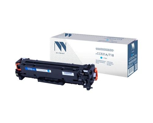 Тонер-картридж NVP NV-CC531A/NV-718 Cyan универсальные для HP/Canon Color LaserJet CP2024/ CP2024n/ CP2024dn/ CP2025/ CP2025n/ CP2025dn/ CP2026/ CP2026n/ CP2026dn/ CP2027/ CP2027n/ CP2027dn/ LBP 7200 i-Sensys 7200cdn/ 7210/ 7210Cdn/ 7660/ 7660Cdn/ 76