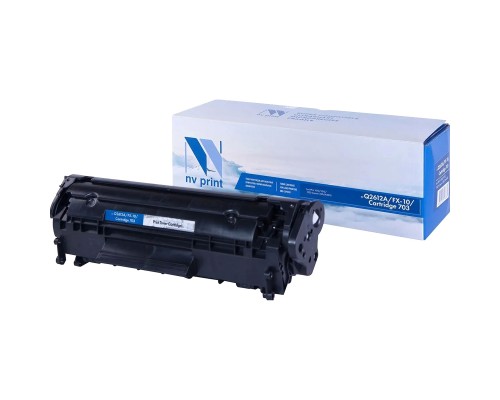 Тонер-картридж NVP NV-Q2612A/NV-FX-10/703 универсальные для HP/Canon LaserJet 3015/ 3030/ 1012/ 1010/ 1015/ 3020/ 1020/ 1022/ 1022N/ 1022NW/ 1018/ 3050/ 3052/ 3055/ 1018/ 3050Z/ Fax L95/ i-Sensys L100/ L120/ L140/ L160/ MF4150/ 4690/ MF 4010/ 4018/ 4