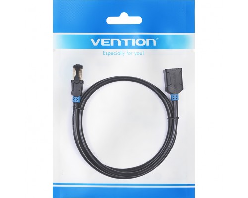 Патчкорд удлинитель Vention прямой SSTP cat.6, RJ45 - 2м. Черный