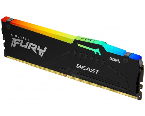 Память Kingston 8GB 5600MT/s DDR5 CL40 DIMM FURY Beast RGB