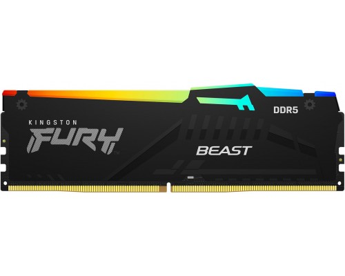 Память Kingston 8GB 5600MT/s DDR5 CL40 DIMM FURY Beast RGB