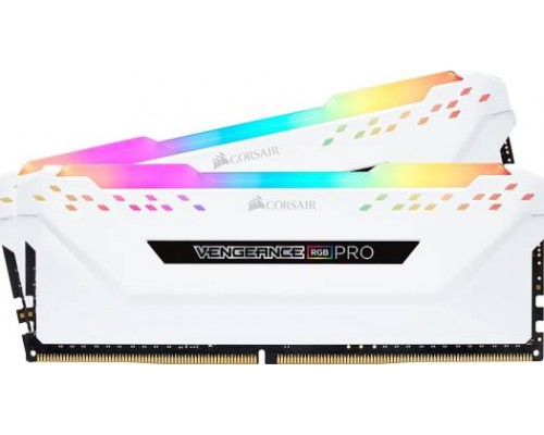 Память оперативная/ Corsair DDR4, 3600MHz 16GB 2x8GB DIMM, Unbuffered, 18-19-19-39, XMP 2.0, VENGEANCE RGB PRO White Heatspreader, RGB LED, 1.35V