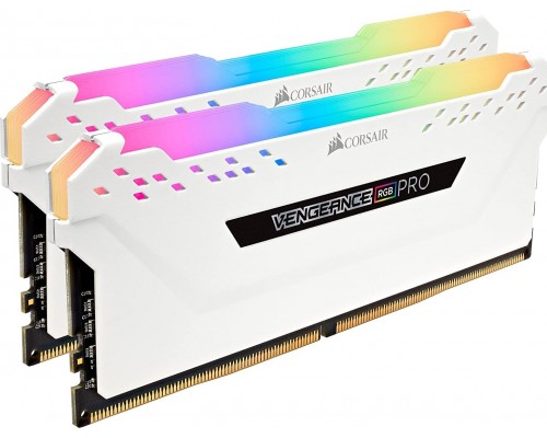 Память оперативная/ Corsair DDR4, 3600MHz 16GB 2x8GB DIMM, Unbuffered, 18-19-19-39, XMP 2.0, VENGEANCE RGB PRO White Heatspreader, RGB LED, 1.35V