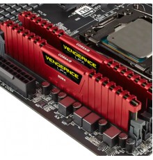 Память оперативная/ Corsair DDR4, 3200MHz 16GB 2x8GB Dimm, Unbuffered, 16-18-18-36, XMP 2.0, Vengeance LPX red, Black PCB, 1.35V, for SKL                                                                                                                 