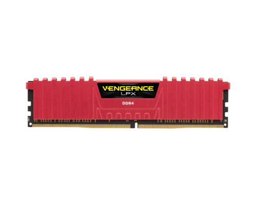 Память оперативная/ Corsair DDR4, 3200MHz 16GB 2x8GB Dimm, Unbuffered, 16-18-18-36, XMP 2.0, Vengeance LPX red, Black PCB, 1.35V, for SKL