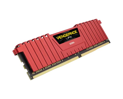 Память оперативная/ Corsair DDR4, 3200MHz 16GB 2x8GB Dimm, Unbuffered, 16-18-18-36, XMP 2.0, Vengeance LPX red, Black PCB, 1.35V, for SKL