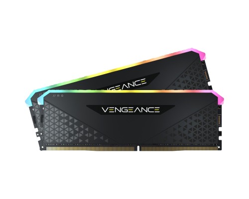 Память оперативная/ Corsair DDR4, 3200MHz 16GB 2x8GB Dimm, Unbuffered, 16-20-20-38, XMP 2.0, Vengeance RGB RS, RGB LED, Black PCB, 1.35V, for AMD Ryzen & Intel