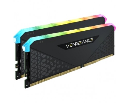 Память оперативная/ Corsair DDR4, 3200MHz 16GB 2x8GB Dimm, Unbuffered, 16-20-20-38, XMP 2.0, Vengeance RGB RS, RGB LED, Black PCB, 1.35V, for AMD Ryzen & Intel