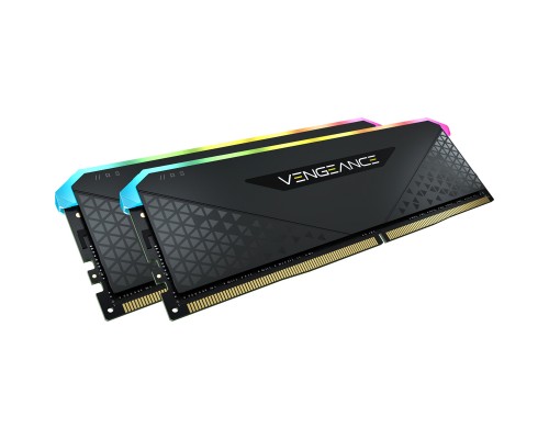 Память оперативная/ Corsair DDR4, 3200MHz 16GB 2x8GB Dimm, Unbuffered, 16-20-20-38, XMP 2.0, Vengeance RGB RS, RGB LED, Black PCB, 1.35V, for AMD Ryzen & Intel