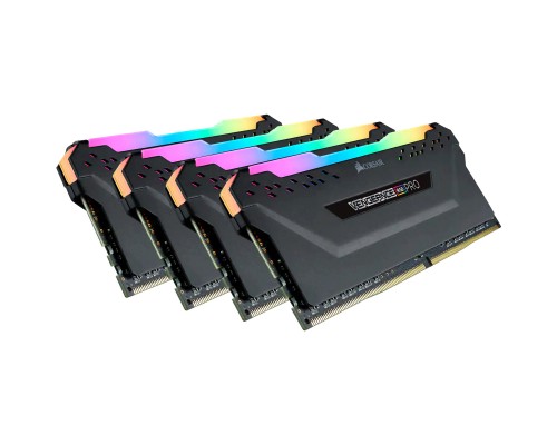 Память оперативная/ Corsair DDR4, 3600MHz 32GB 4x8GB DIMM, Unbuffered, 18-22-22-42, XMP 2.0, VENGEANCE RGB PRO Heatspreader, RGB LED, 1.35V