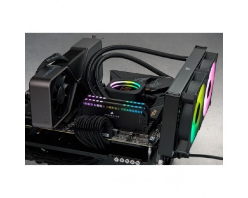 Память оперативная/ Corsair DDR5, 5600MHz 64GB 2x32GB DIMM, Unbuffered, 40-40-40-77, OC PMIC, XMP 3.0, DOMINATOR PLATINUM RGB DDR5 Black Heatspreader, RGB LED, 1.25V