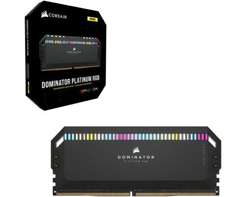 Память оперативная/ Corsair DDR5, 5600MHz 64GB 2x32GB DIMM, Unbuffered, 40-40-40-77, OC PMIC, XMP 3.0, DOMINATOR PLATINUM RGB DDR5 Black Heatspreader, RGB LED, 1.25V