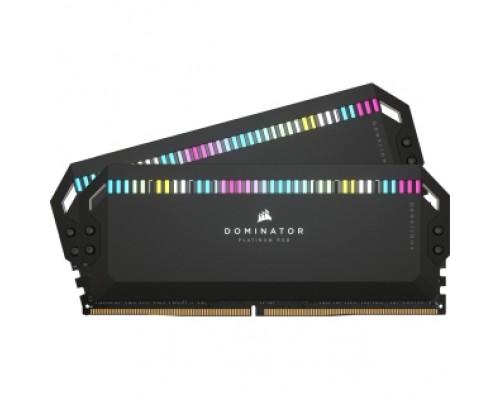 Память оперативная/ Corsair DDR5, 5600MHz 64GB 2x32GB DIMM, Unbuffered, 40-40-40-77, OC PMIC, XMP 3.0, DOMINATOR PLATINUM RGB DDR5 Black Heatspreader, RGB LED, 1.25V