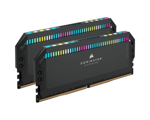 Память оперативная/ Corsair DDR5, 5600MHz 64GB 2x32GB DIMM, Unbuffered, 40-40-40-77, OC PMIC, XMP 3.0, DOMINATOR PLATINUM RGB DDR5 Black Heatspreader, RGB LED, 1.25V