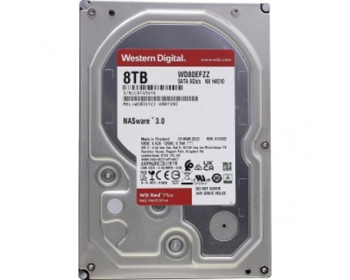Накопитель HDD WD SATA3 8Tb Red Plus for NAS  5640RPM 128Mb 1 year ocs